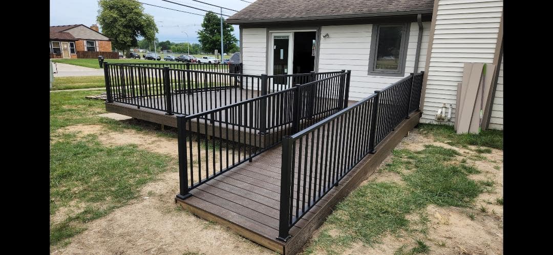 Image of a new composite ramp and deck built by KPM.