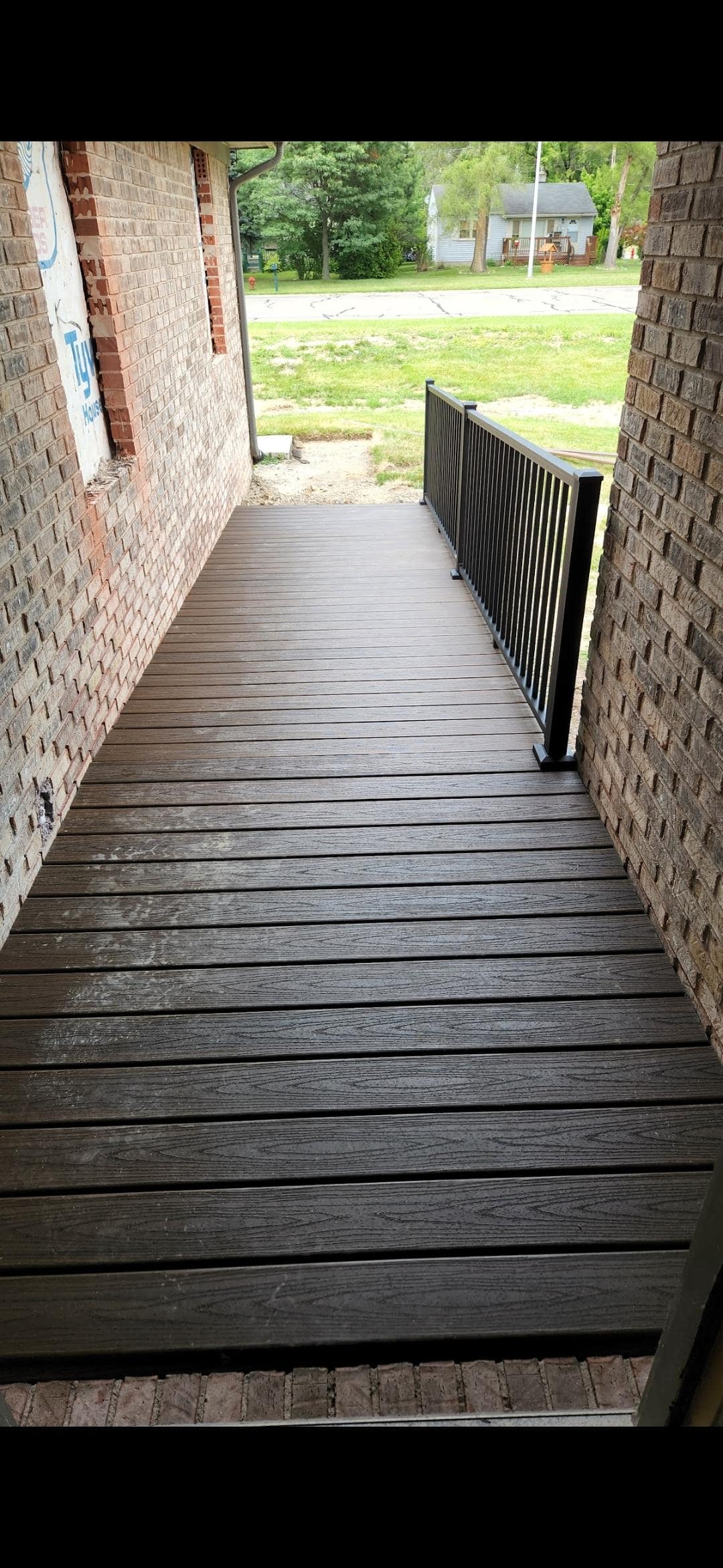 Image of new composite ramp built by the Kaier Property Management crew.