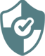 Icon of a shield noting that KPM is fully insured and bonded as needed.